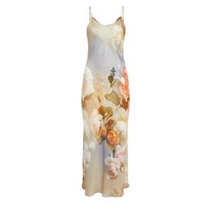 all saints bryony rosalia midi dress ALLSAINTS Bryony Rosalia Dress in Sunrise Blue